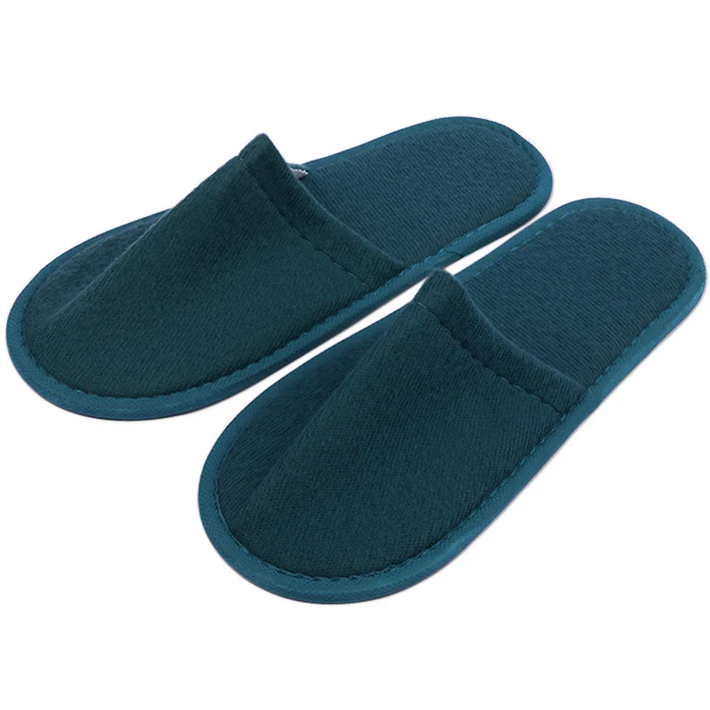 5 Pairs Hotel Slippers Men Women Spa Slippers Closed-toe Disposable Slippers Suitable For Families Guest Travel Non-slip Shoes