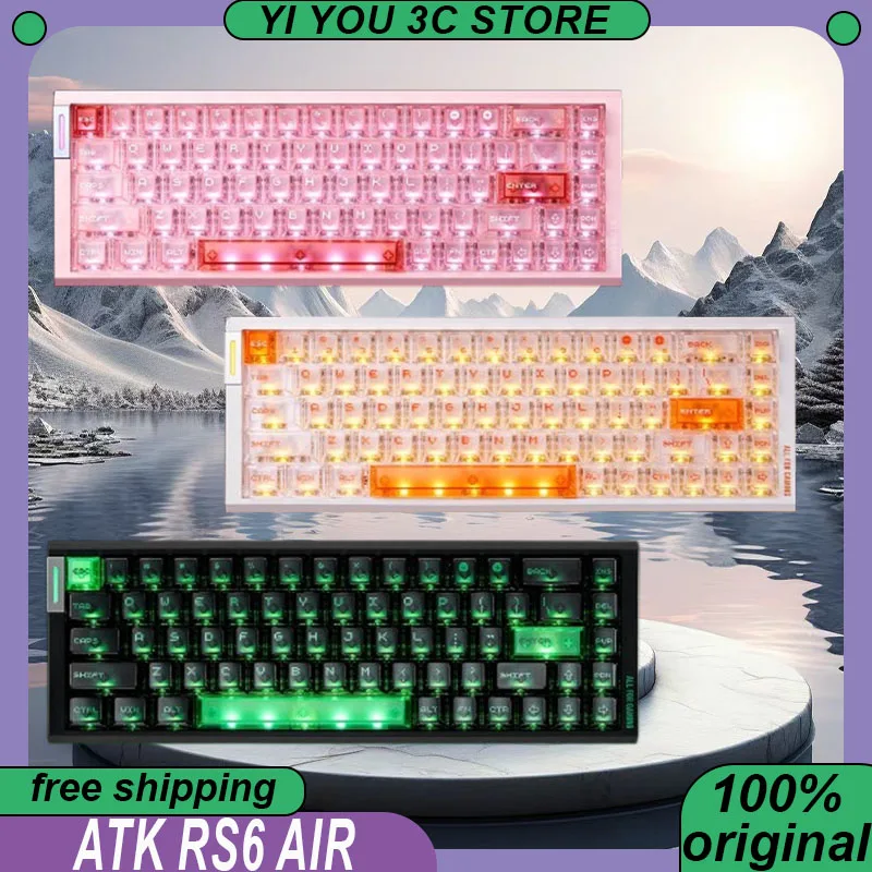 

ATK RS6 Air Magnetic Axis Mechanical Keyboard Wired Gasket RGB ATK HUB 0.001mm RT 8K PC Esports Laptop Gaming Keyboards