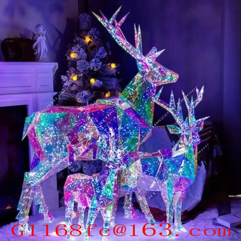 Color Changing LED Reindeer Lights Commercial Christmas Decoration For Mall Window Shop Display And Party Decor part