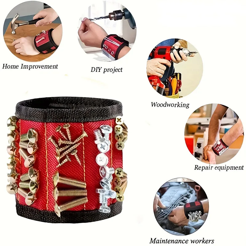2-3-pecas-de-pulseiras-magneticas-vermelhas-fixadas-com-parafusos-e-ferramentas-magneticas-adequadas-para-ferramentas-diy-para-homens-e-mulheres