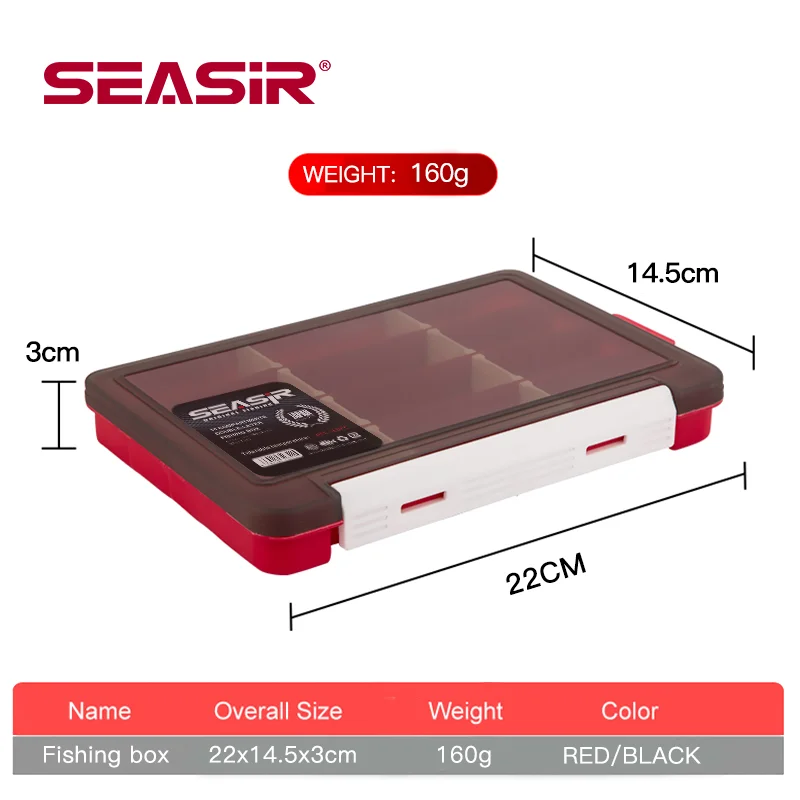 SEASIR  Fishing Box 7 Dummy Plates High Strength Plastic Lure Accessory Boxes Fishing Tackle Storage Box Supplies Accessories