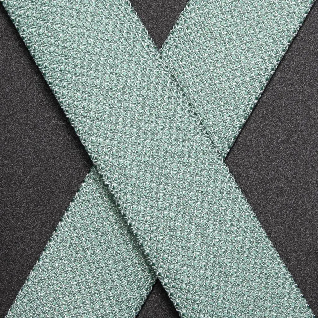 Hi-Tie salvia verde seta Mens bretella papillon Hanky gemello Clip regolabile su bretelle per la festa d'affari di nozze maschile all'ingrosso