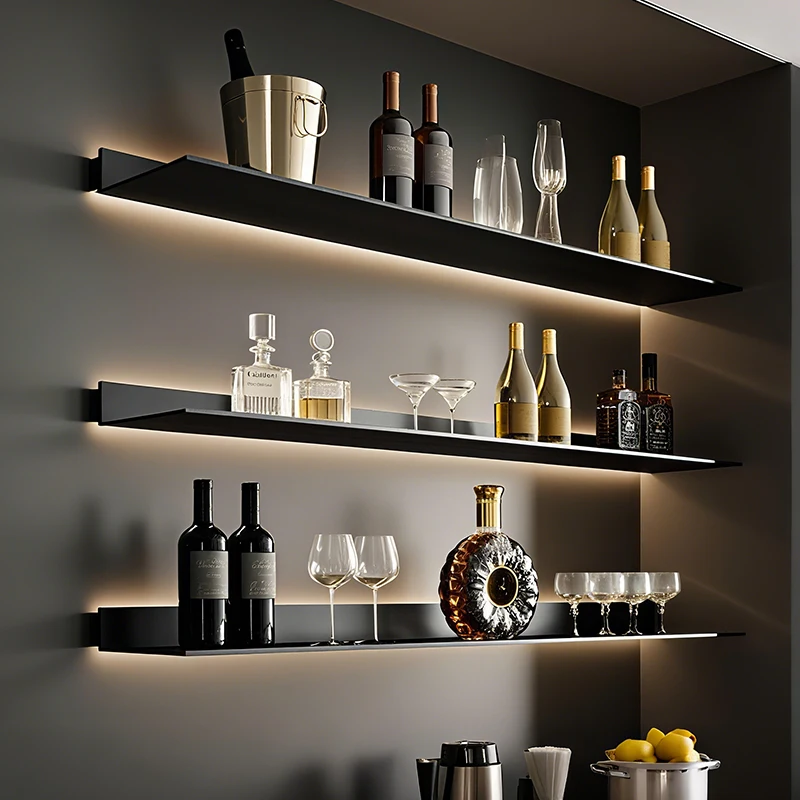 Aluminum alloy luminous laminate LED light stand wall hanging storage board book stand wall hanging word board display stand