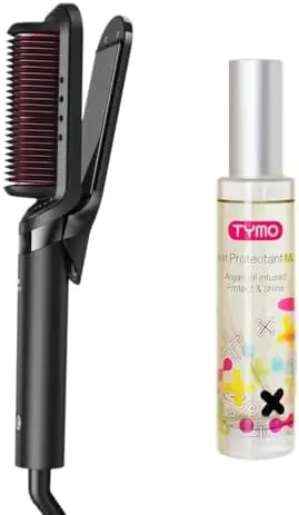 Hair Flat Iron and Heat Protectant Spray, Smooth and Sleek Styling with Heat Protection
