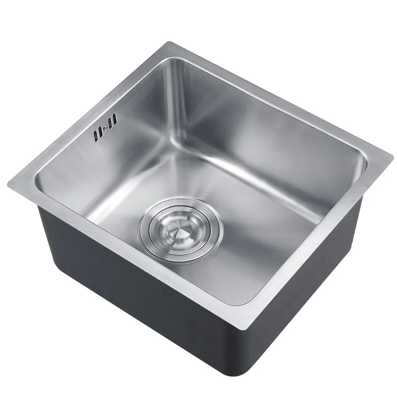 304 stainless steel sink thickened under-counter basin square kitchen vegetable basin balcony single sink laundry sink