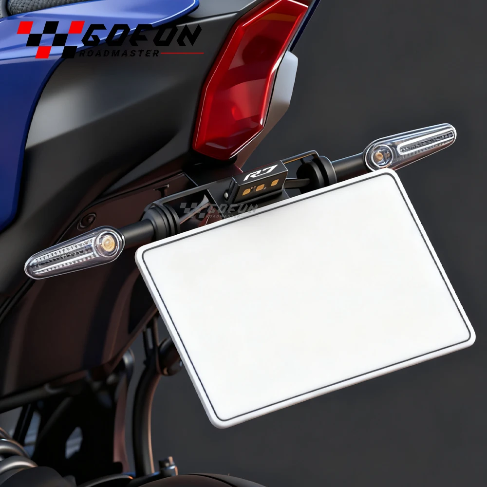 2025 YZF-R7 For YAMAHA MT-07 MT07 FZ07 YZF R7 2014-2024 Motorcycle Accessories Tail License Plate Holder Light Fender Eliminator