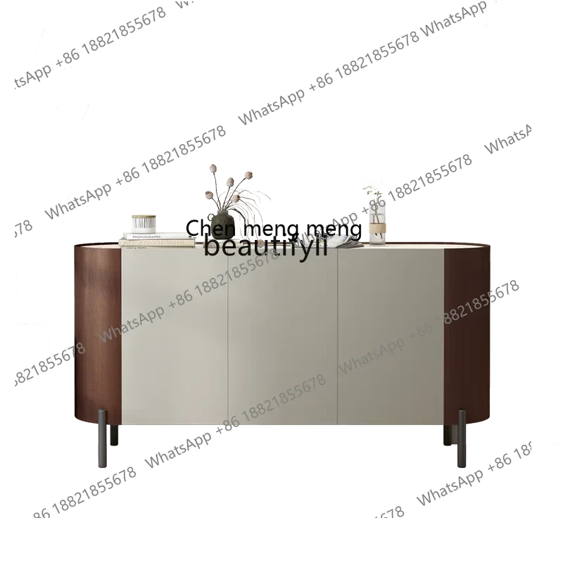 

D178 Y yj Italian Light Luxury Stone Plate Meal Side Cabinet Modern Minimalist Low Cabinet Locker Living Room Side Cabinet
