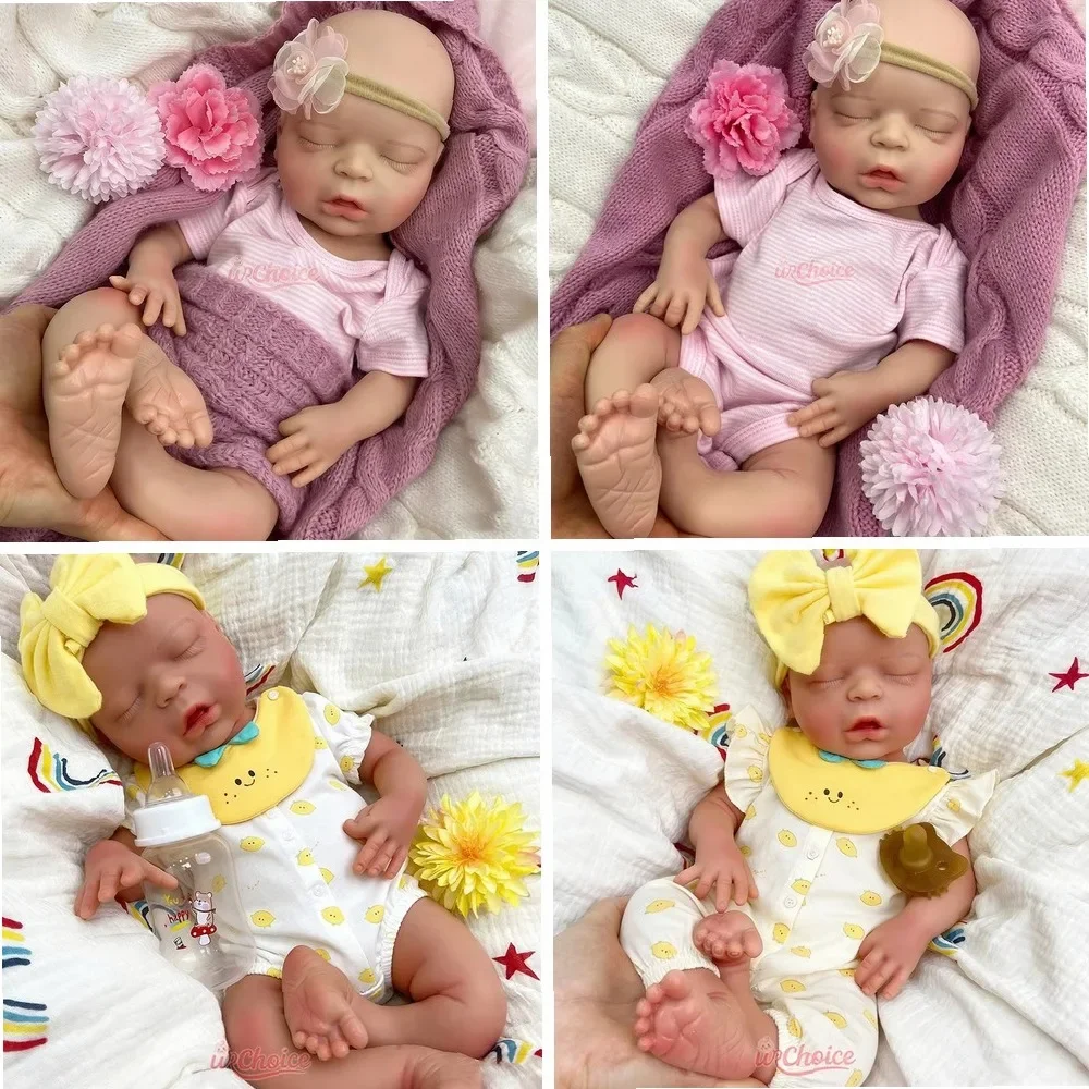 Realistic 18-inch Silicone Reborn Baby Doll, Customizable Interactive Toy