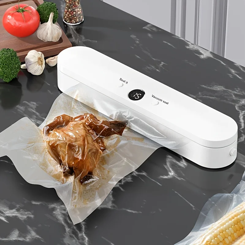 Xiaomi-Scelleuse sous vide automatique pour aliments, machine d'emballage, banc, support sec, conservation des aliments, maison, nouveau, 2 en 1