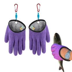 Fishing Catching Gloves Thicken Anti-Stab Protect Hand Sea Fishing Anti-Slip Fish Gloves (With Strong Magnetic Buckle)