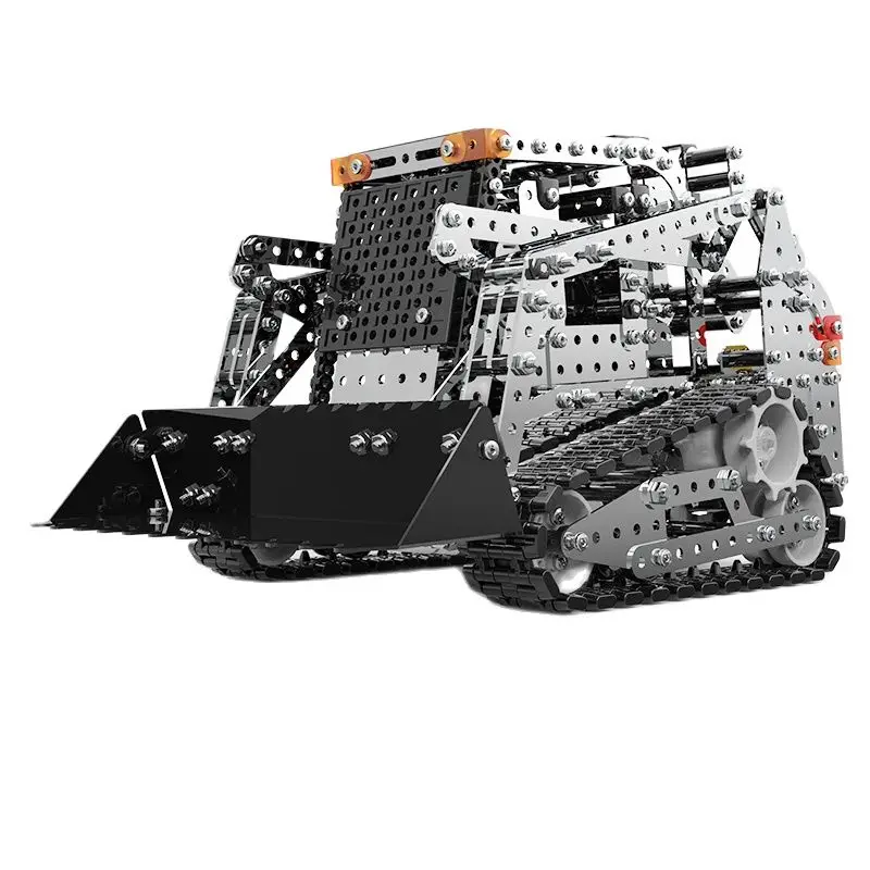 DIY 3D metal puzzle precision, engineering vehicle, remote control bulldozer, birthday gift/model decoration