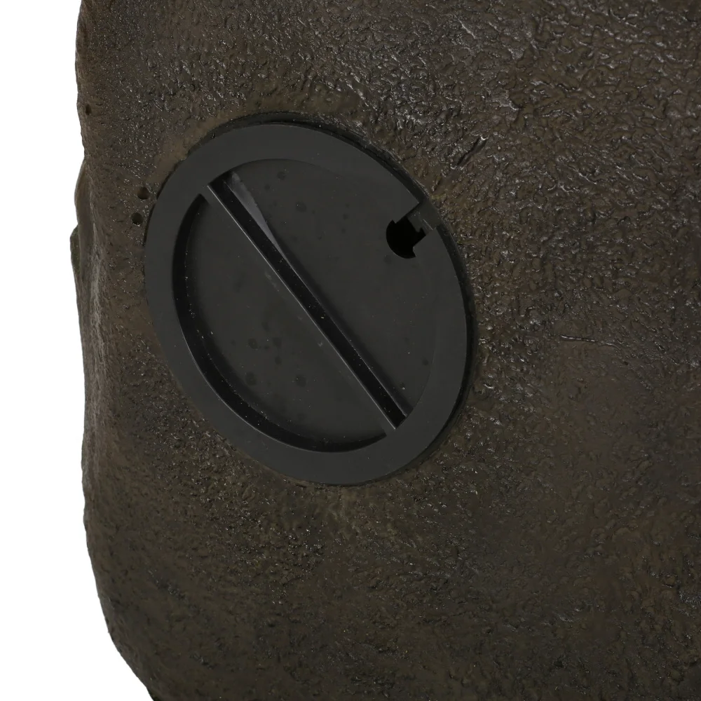 نافورة أرضية ماس سوداء مصنوعة يدويًا بتصميم حجر صناعي LED نافورة مياه تدفق الشلال للحديقة للمساحات الخارجية ديكور مثالي