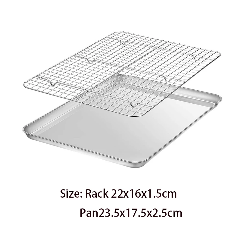 Roestvrijstalen bakplaat Verwijderbaar taartrooster Koelrek Keuken Non-stick Pizza Barbecue Biscuit Plank Bakvormen Pak Gereedschap