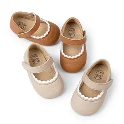 Spring Autumn Baby Girl Princess Shoes Non-slip Rubber Sole First Walkers Comfortable Toddler Ballet Slippers Crib Girl Shoes