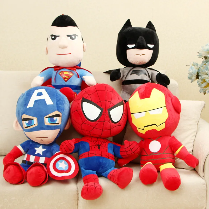 

27cm Man Spiderman Plush Toys Movie Dolls Marvel Avengers Soft Stuffed Hero Captain America Iron Christmas Gifts for Kids