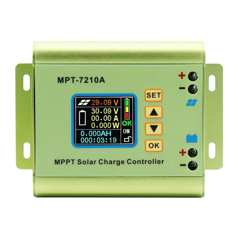 MPT-7210A MPPT คอนโทรลเลอร์ชาร์จพลังงานแสงอาทิตย์ 24 V/36 V/48 V/60 V/72 V พลังงานแสงอาทิตย์แบตเตอรี่ Charger แผง Boost แรงดันไฟฟ้าโมดูล