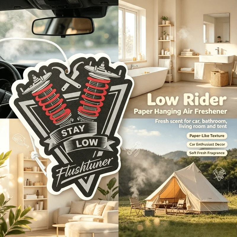 Car Air Freshener Stay Low JDM Tuning Suspension Graphic Hanging Scent Card for Car Rearview Mirror Decor Ornament Gift