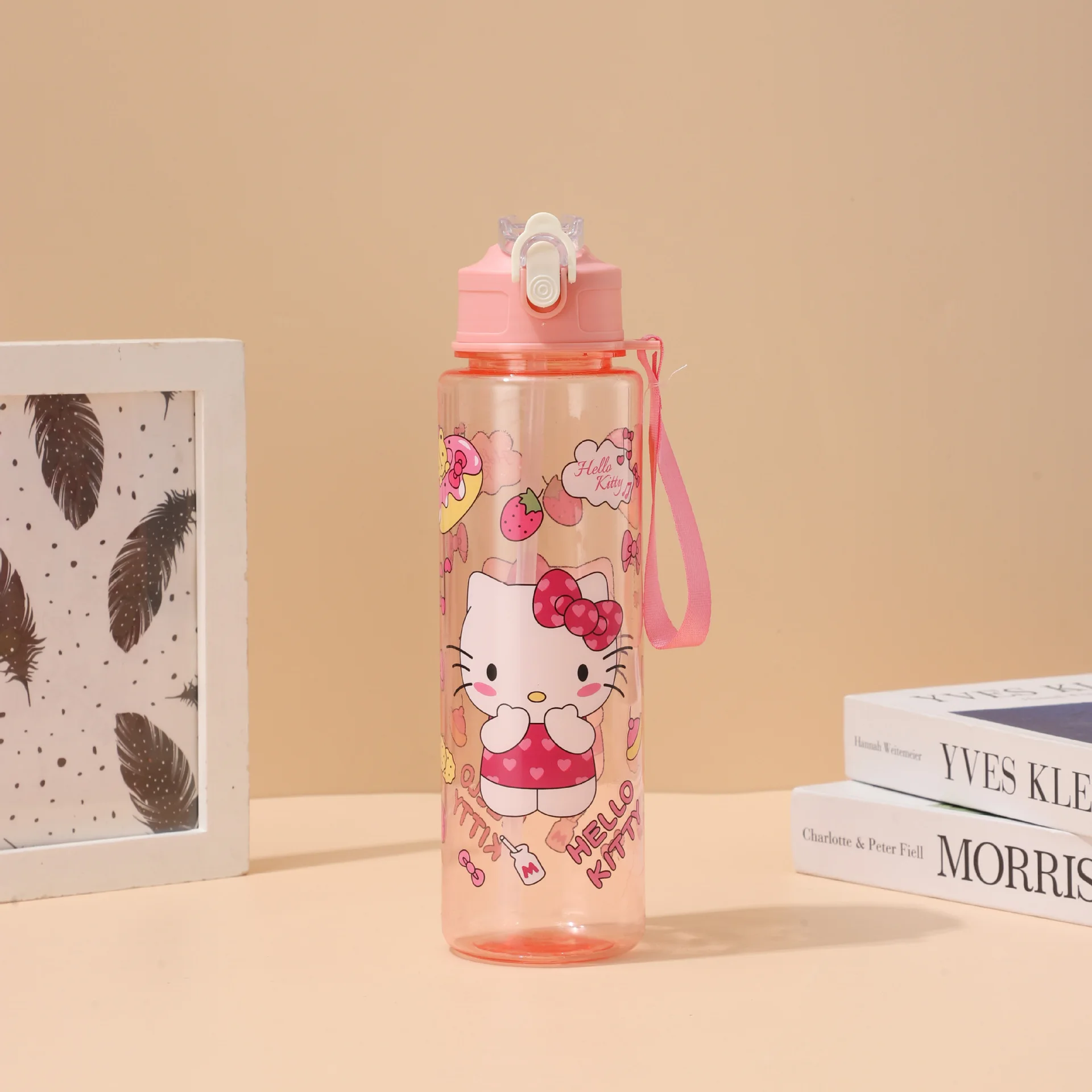 1 قطعة كوب جديد مستقيم الجسم كوب بقشة سعة كبيرة مصاحبة كوب ماء مع حبل كوب محمول #1