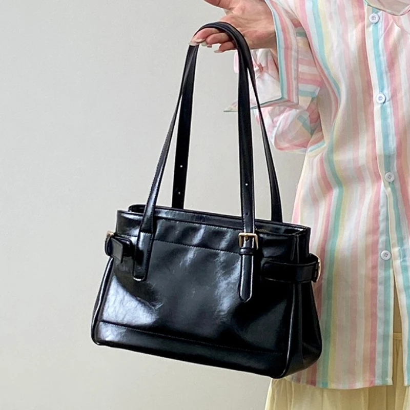 

Ретро украшение на пояс, женские сумки на плечо, большая вместительная пригородная женская сумка-тоут под мышками, однотонные женские сумки из искусственной кожи, кошелек