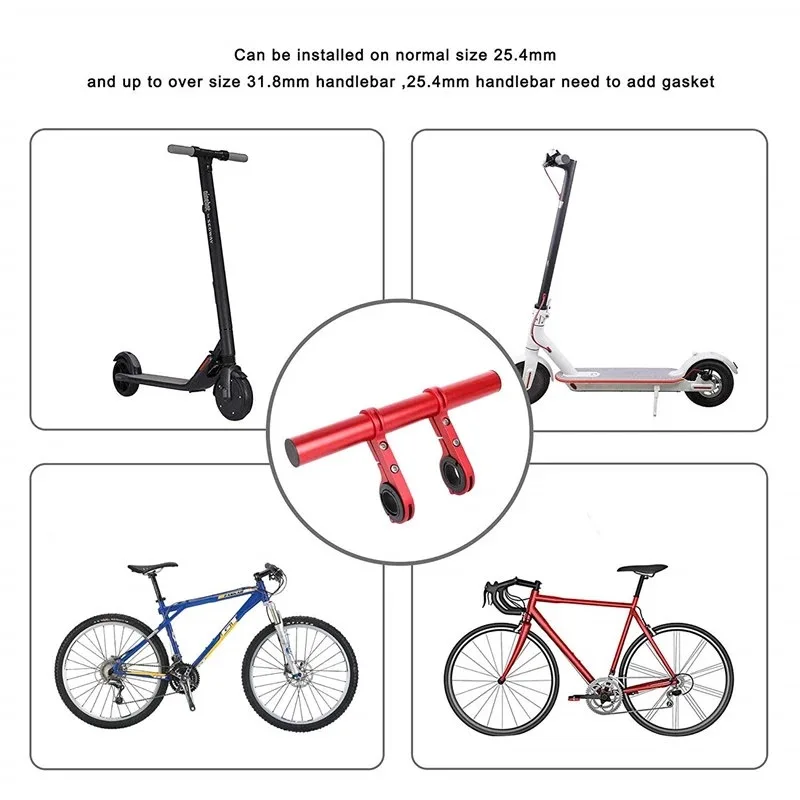 Bicycle Handlebar Extended Bracket Aluminum Alloy Extender Rack Light Shelf Flashlight Mount Bar Computer Holder Bike Accessorie