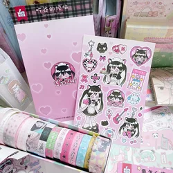 1Pc Scrapbook Material Sticker Decorative Stationery Sticker DIY Arts Crafts Album Deco Sticker Journal Planner Card Sticker