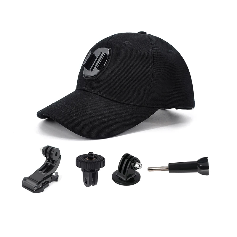 5 in 1 sports camera accessories Head Hat Sunshade cap base screw 1/4 adapter for gopro 11 10 9  5 / dji action 2 / 1 / Insta360