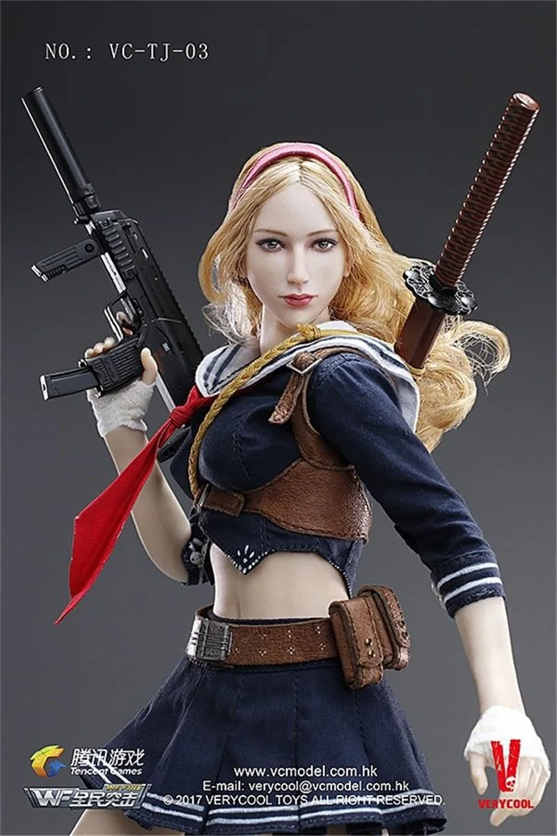 1/6 VERYCOOL VC-TJ-03 National Assault Blade Girls Game Player Sexy Cute Female Sailor Dressing Suit Hang Chest Belt Accessories