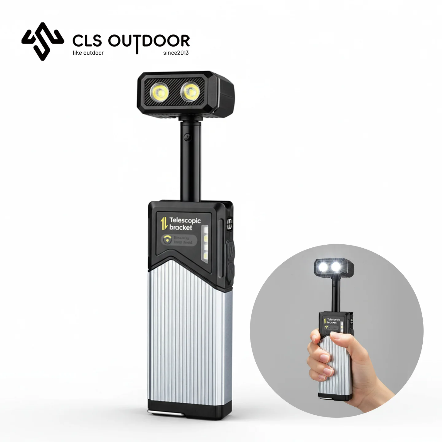 

CLS Camping Light Telescopic Magnetic Suction Long Battery Life Emergency Work Light Camping Waterproof Flashlight Tent Light