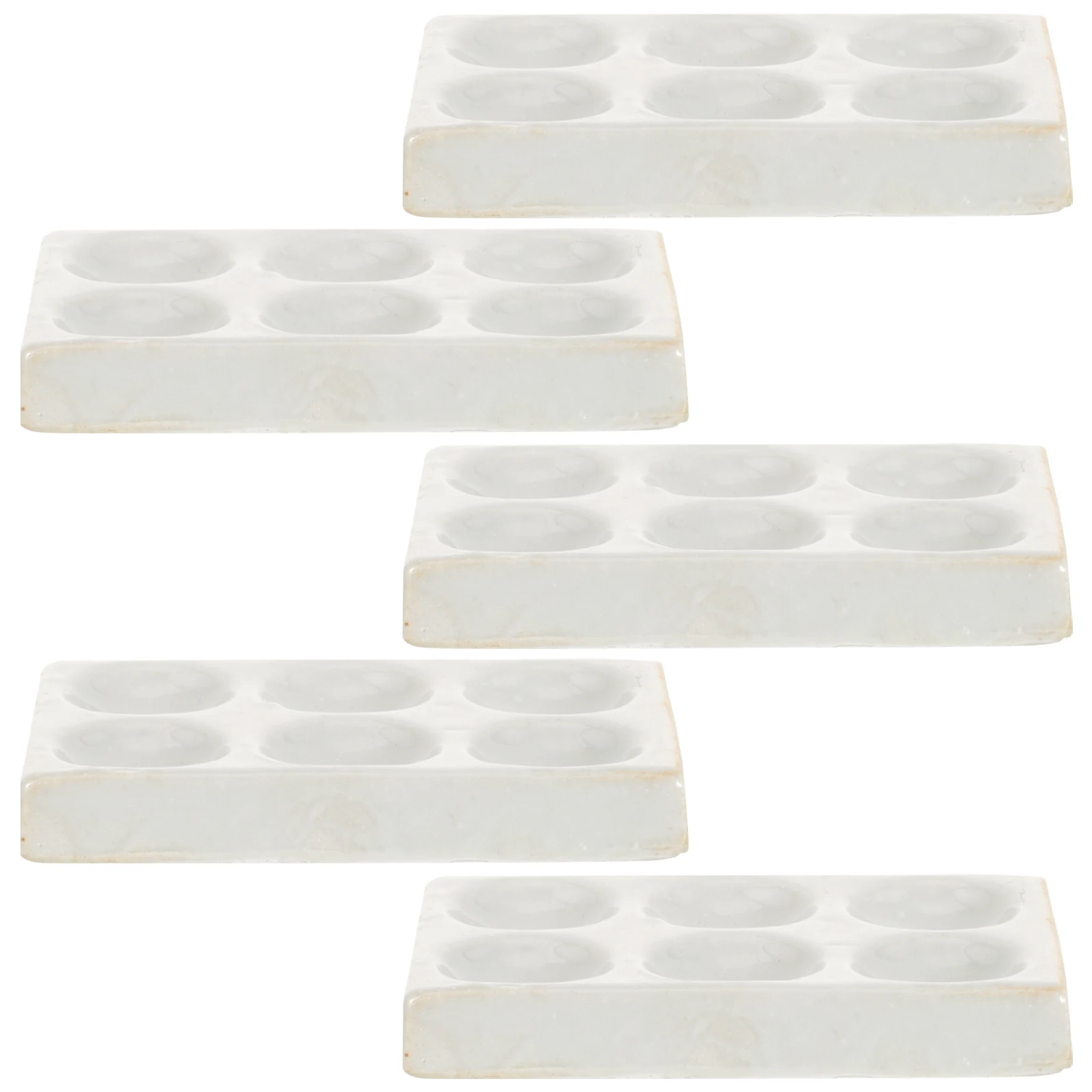 

5 Pcs Experiment Reaction Plate Shade Guide Spot Chemistry Ceramics Well Plates Science