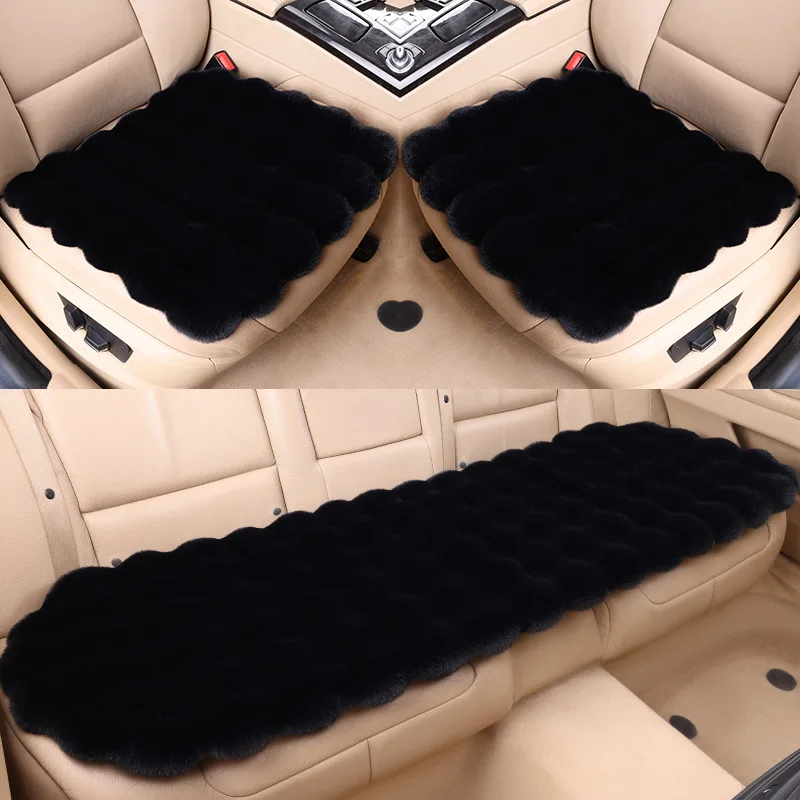 

Зимний теплый чехол на автомобильное сиденье, плюшевая бархатная подушка для сиденья, универсальная автозащита на переднее сиденье