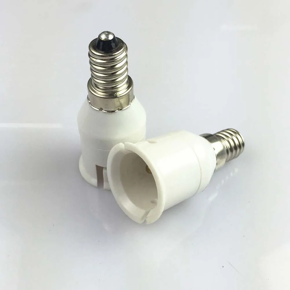 

4 Pcs Light Socket Lampholder Converter Bulb Adapter E14 to Ligth Lamps White