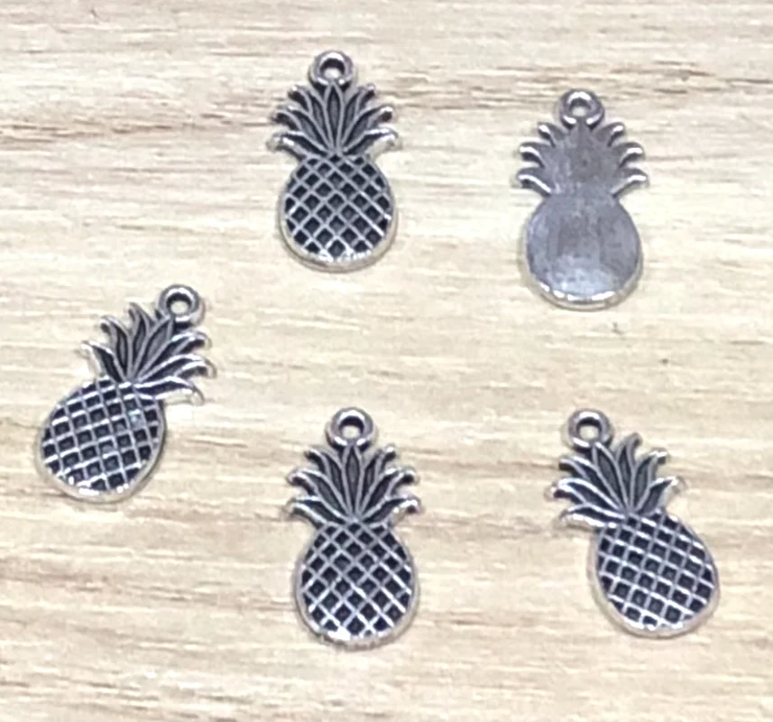 

35pcs 9*17mm Alloy metal lovely pineapple pendants for jewelry findings HW2841