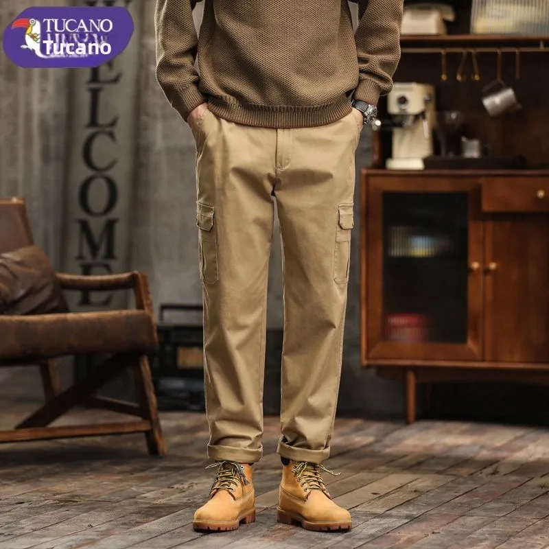 

Брюки TUCANO American Sle свободного прямого кроя для мужчин и женщин, повседневные брюки с множеством карманов, модные, на все сезоны