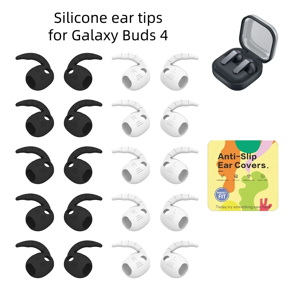 Suitable for Samsung Galaxy Buds 4 Earbuds Silicone Anti-Slip Ear Hooks 5 piece set