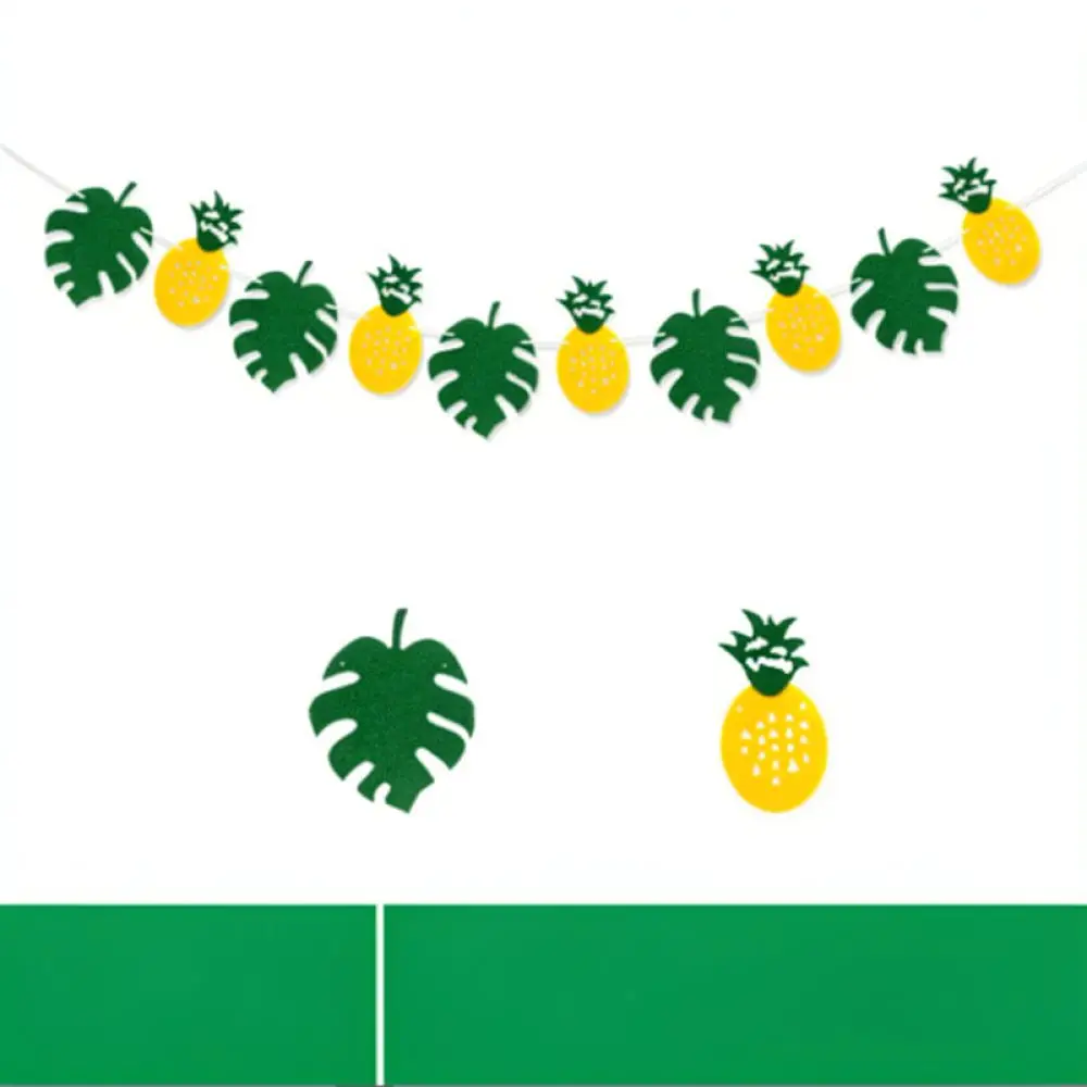 Simple Felt Leaf Garland Banner For Nursery Kids Room Decoration Hanging Ornament Party Background Wall Supplies