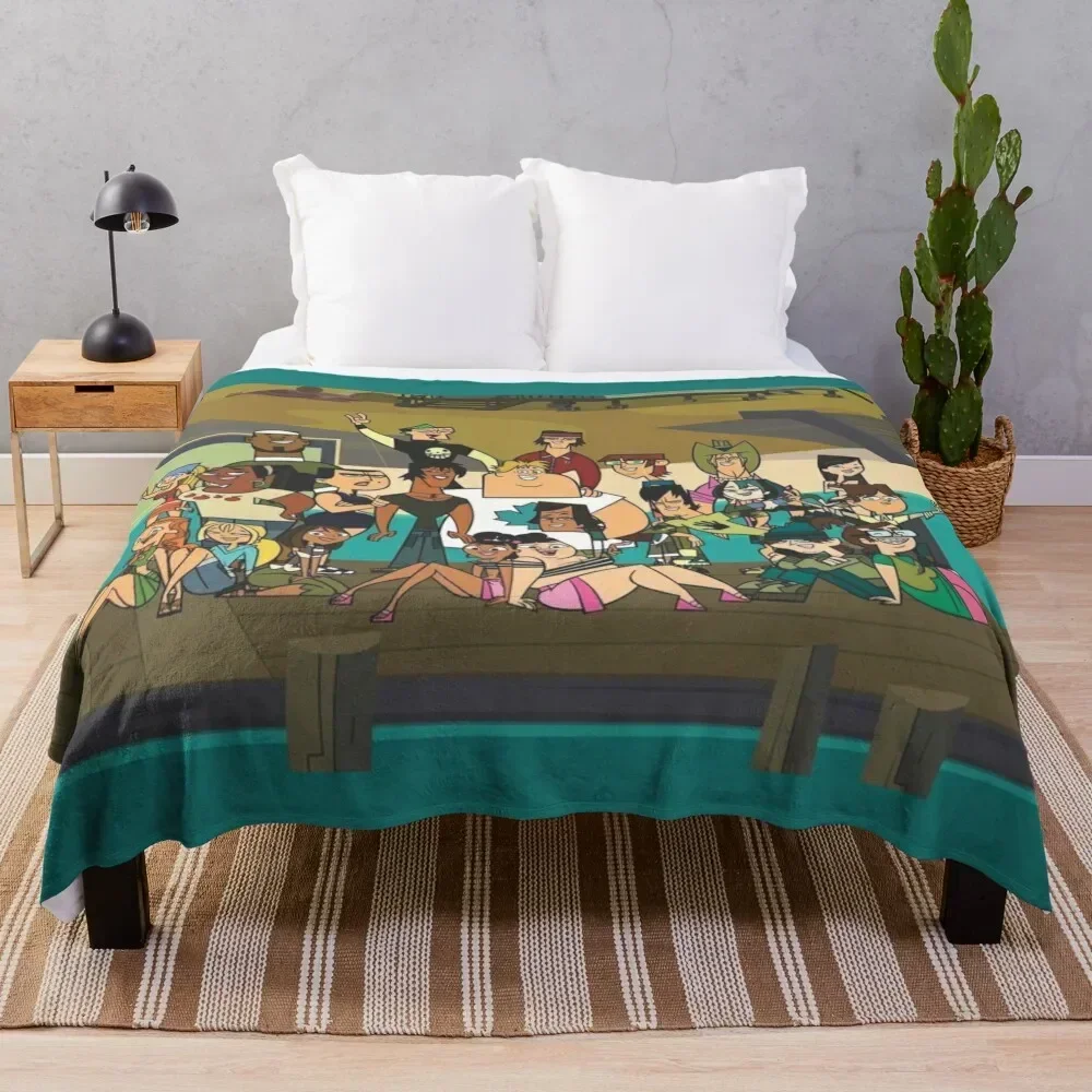 

Welcome to Total Drama Island Throw Blanket Soft Sherpa Fleece Warm Blanket for Winter