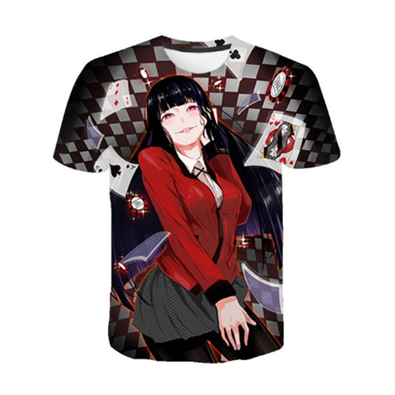 ​​​2024 New Japanese Anime Kakegurui T-shirts Japan Harajuku Style Trend Fuuny Tops Men Women 3D Printed Outdoor Casual T Shirt