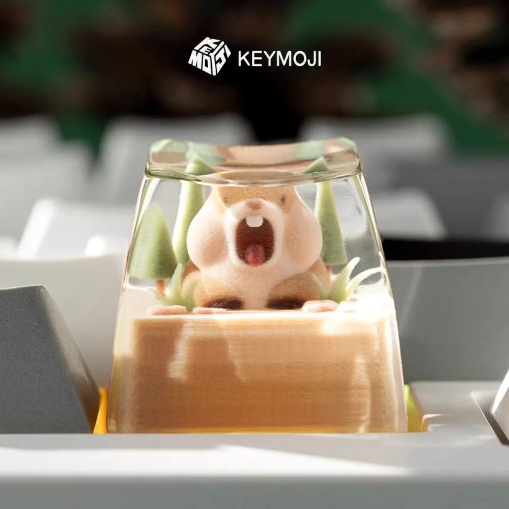 

Groundhog Keycap индивидуальный индивидуальный креативный милый полимерный колпачок для клавиатуры для механических аксессуаров для клавиатуры 1U ESC Girl Nezha2
