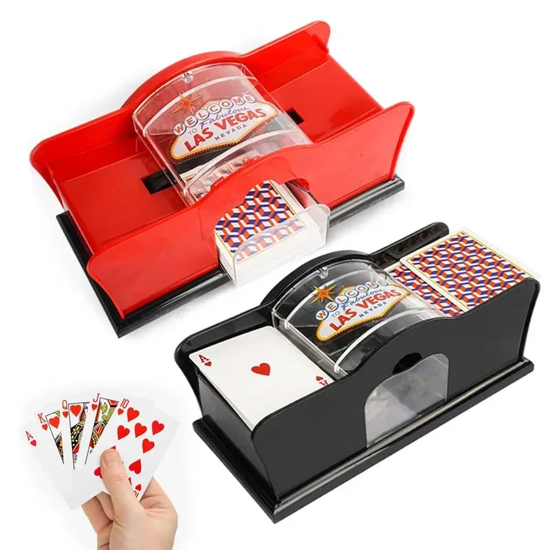 Card Shuffler Machine Hand Cranked Playing Cards Games Poker Sorter Machine Dispenser for Family Party Board Game Entertainment