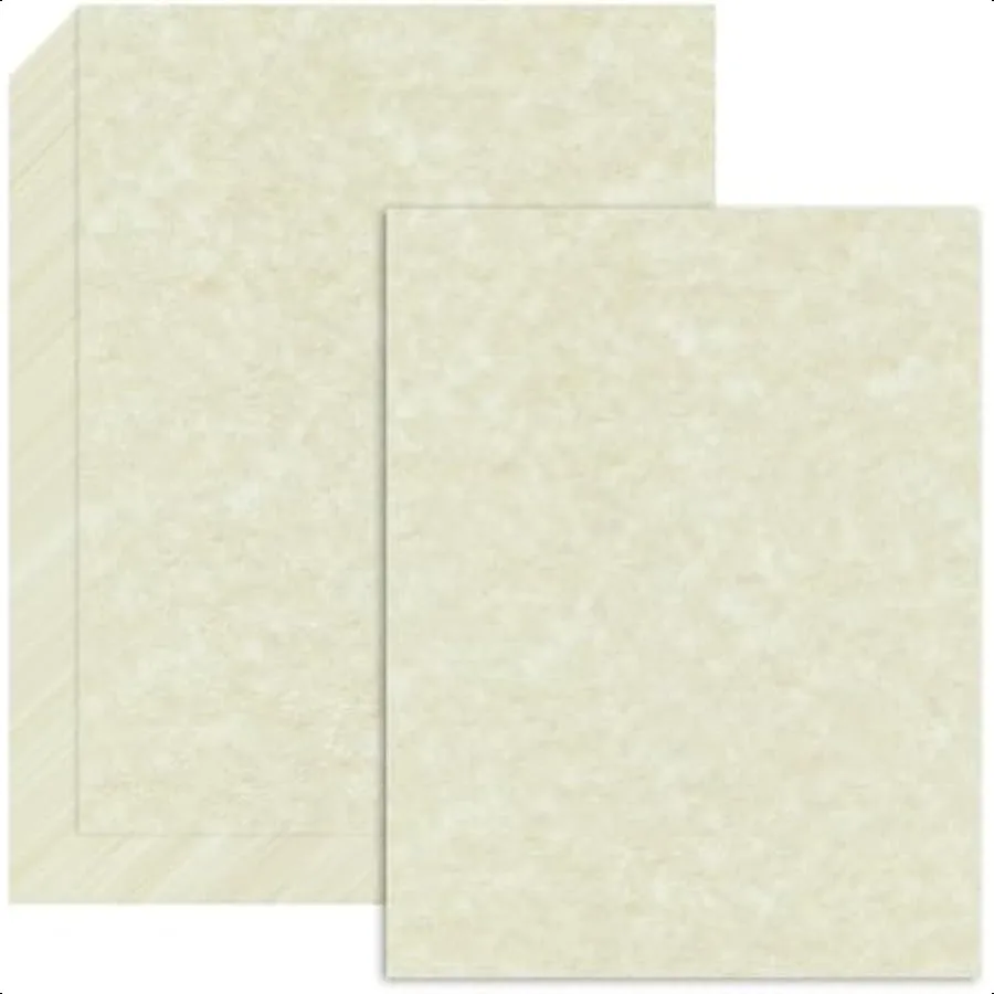

120 Sheets Parchment Paper for Certificates 8.5" x 11" 100 GSM DoubleSided Stationery Paper for Resumes and Diplomas PrinterFri