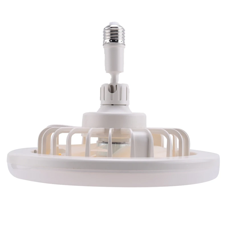 E27 Ceiling Fan With Lights,Enclosed Low Fan Light, Electric Fan Gimbal Lamp Holder