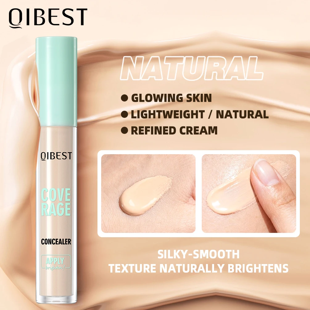 QIBEST Vloeibare Concealer Matte Hoge Dekking Waterdichte Olie Controle Hydraterende Langdurige Concealer Professionele Gezichtsmake-up