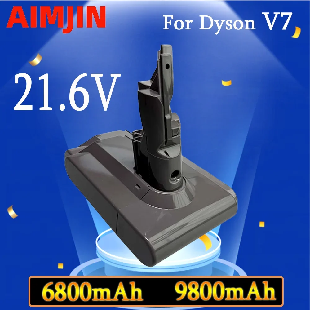 

Vacuum Cleaner 6.8Ah/9.8Ah 21.6v Battery For dyson v7 Battery,SV11 Series V7 FLUFFY V7 Animal Replacement Tools Bateria