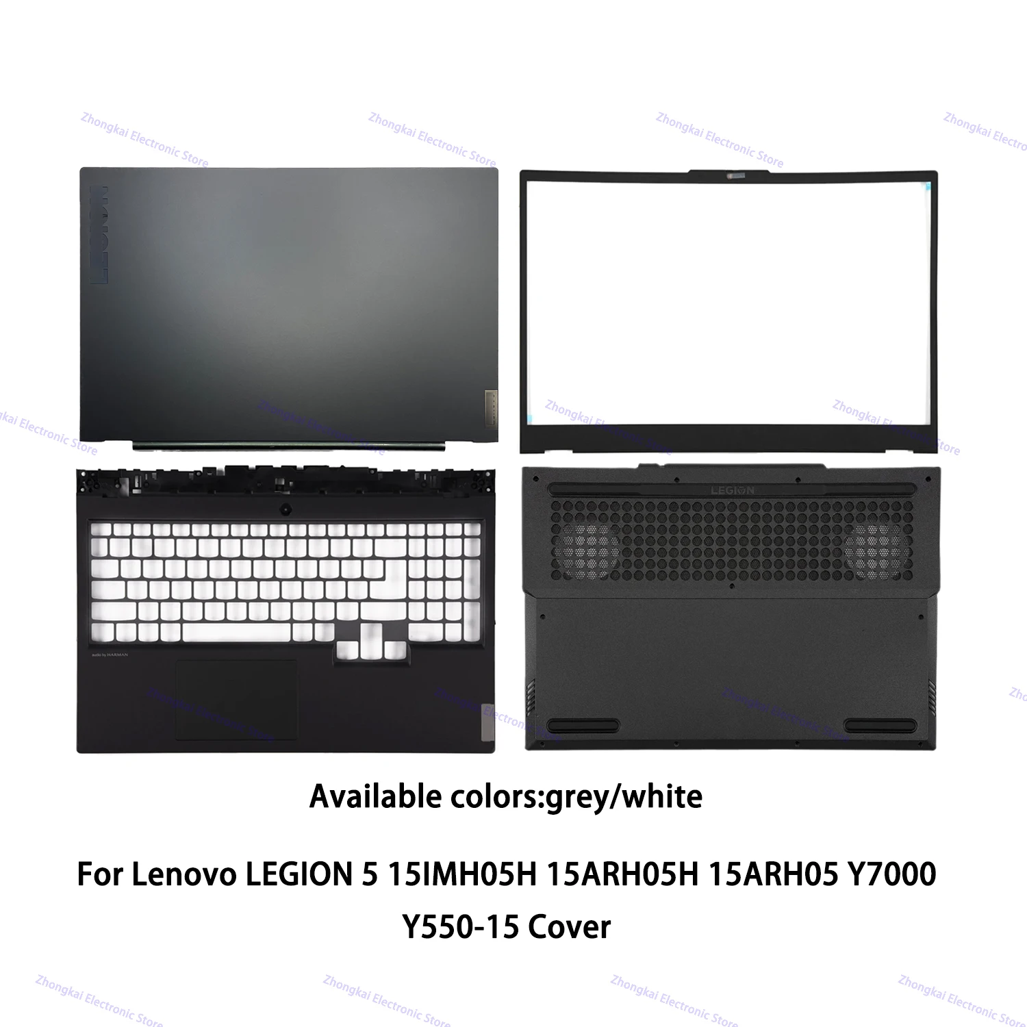 Imagem -01 - Laptop Lcd Voltar Moldura Palmrest Capa Inferior Lenovo Legion 15imh05h 15arh05h 15arh05 Y7000 R7000 Y55015 Novo Original laptop lcd voltar moldura palmrest capa inferior lenovo legion 15imh05h 15arh05h 15arh05 y7000 r7000 y55015 novo original 01