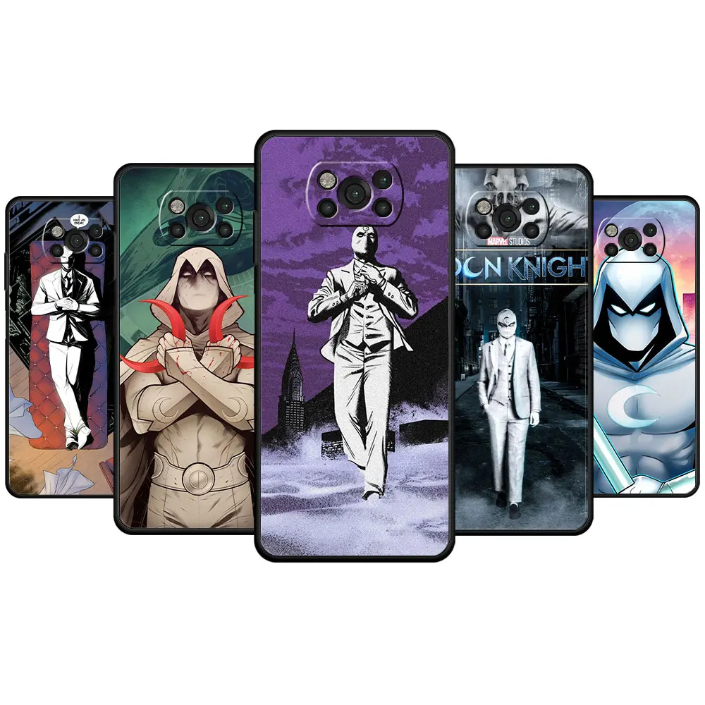 Phone Funda Marvel Super Hero Moon Knight For Xiaomi POCO X3 NFC F3 11T X4 9T MI 11 lite F4 GT M3 M4 Pro 5G 10T 12 Casing