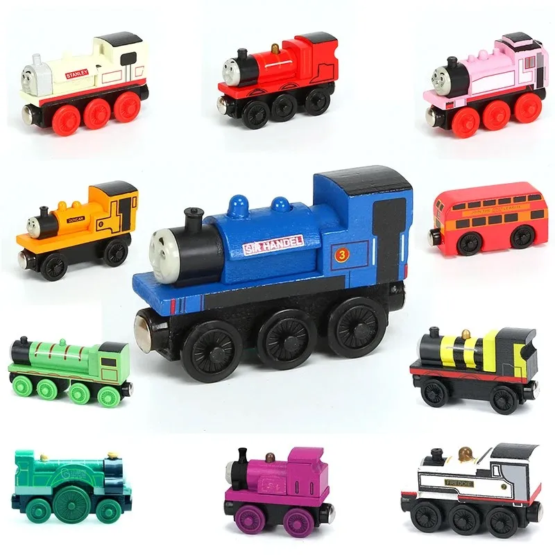 Thomas and Friends Wooden Train Model Toy Magnetic Molley Gold Diesel Lady Toby Rail Educational Toys For Children Birthday Gift