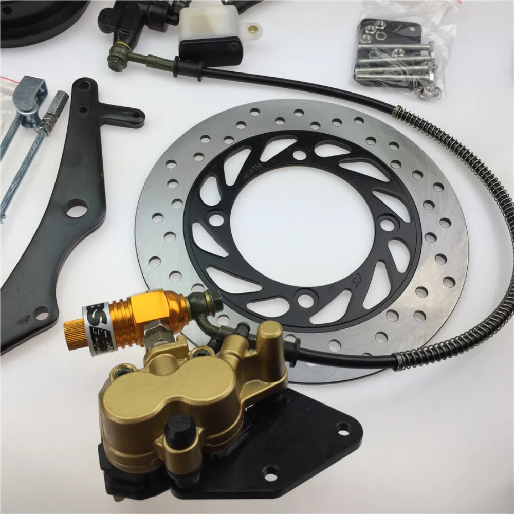 11/13mm for Motorcycle Drum Brake Modified Disc Brake Kit, Brake Disc Assembly Upper and Lower Pump Calipers, Universal Tricycle