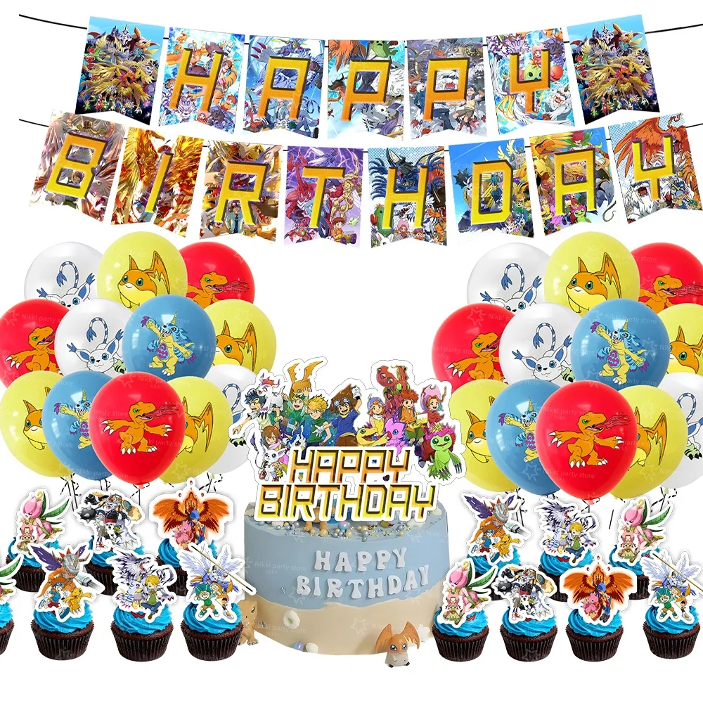 Digimon Birthday Decoration Ca - Pet Supplies First review and price
