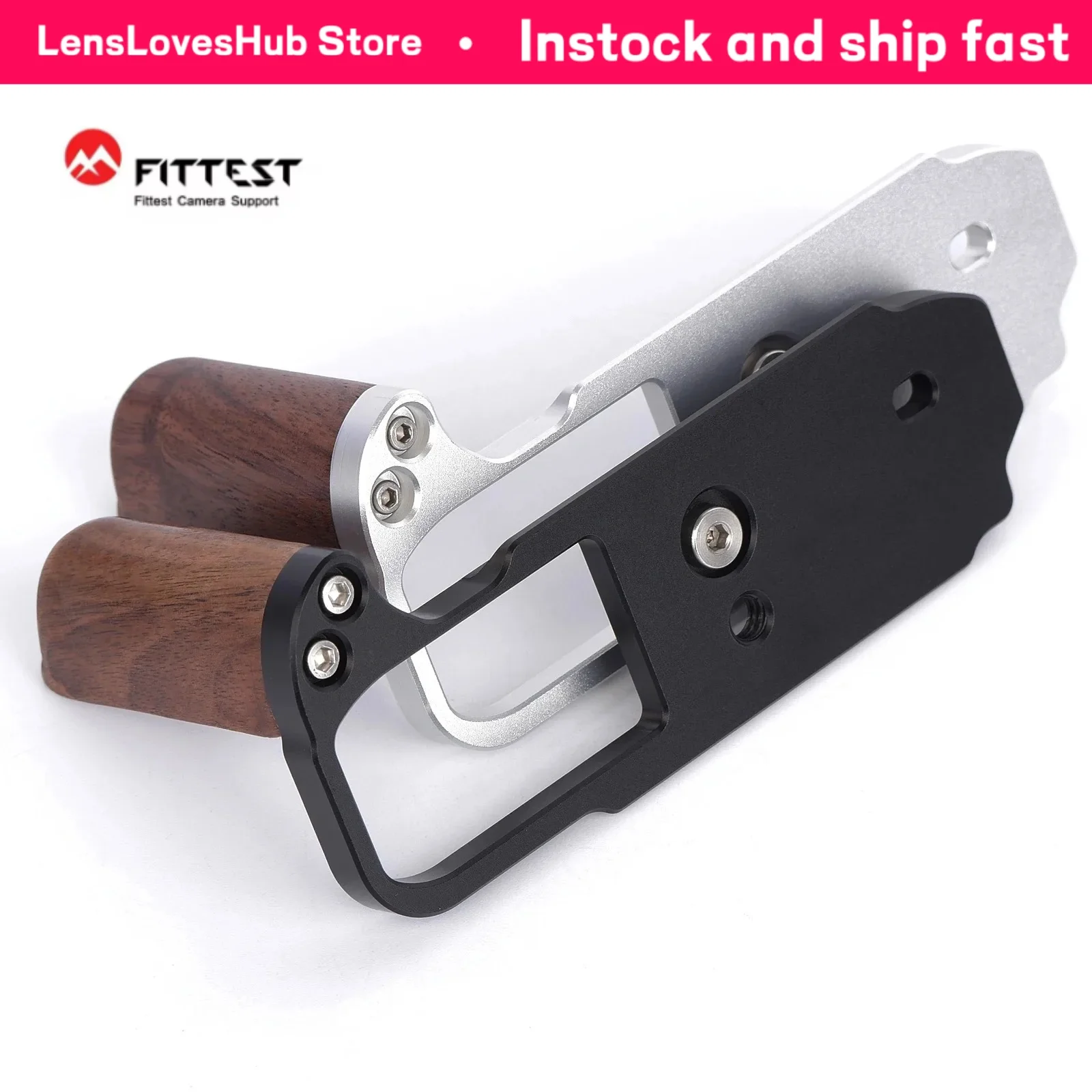 Fittest Wood Grip Handgrip Quick Release Base Plate Wooden Handle Exclusively for Sony RX1RIII RX1R3 Camera Arca Swiss Tripod