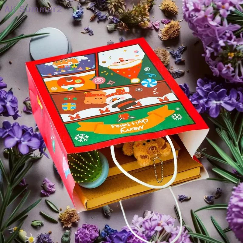 

{Summer2} Веселые рождественские пакеты из крафт-бумаги; Отлично подходит для хранения сладких лакомств для детей, подарок на день рождения